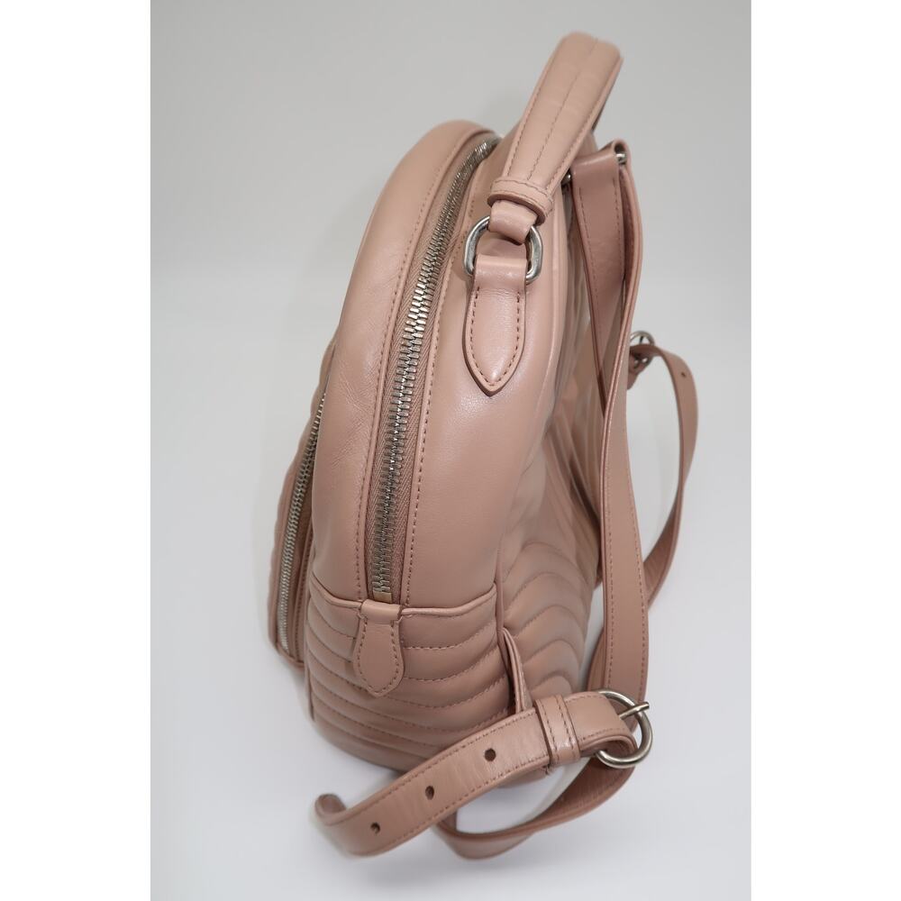 Prada Milano Diagramme Zip-Around Backpack Pink Leather Logo Accent - Picture 5 of 16